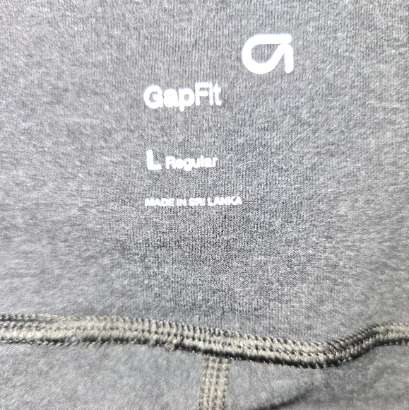 GapFit: Women's-Lrg, Gray, EUC, High Waisted Full Length Leggings, Ruched ankles - Picture 8 of 16